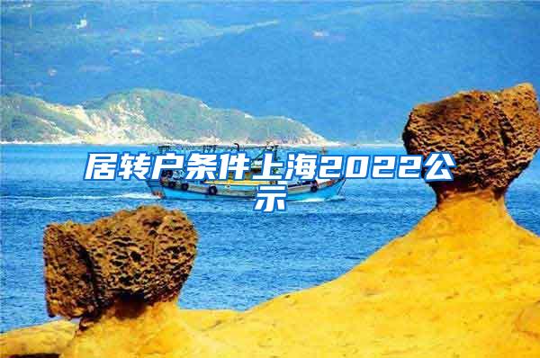 居转户条件上海2022公示