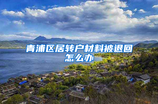 青浦区居转户材料被退回怎么办