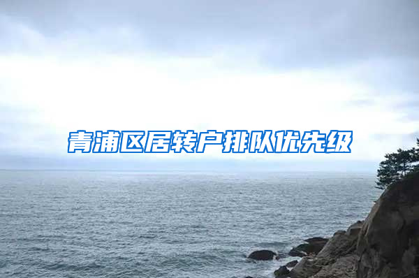 青浦区居转户排队优先级