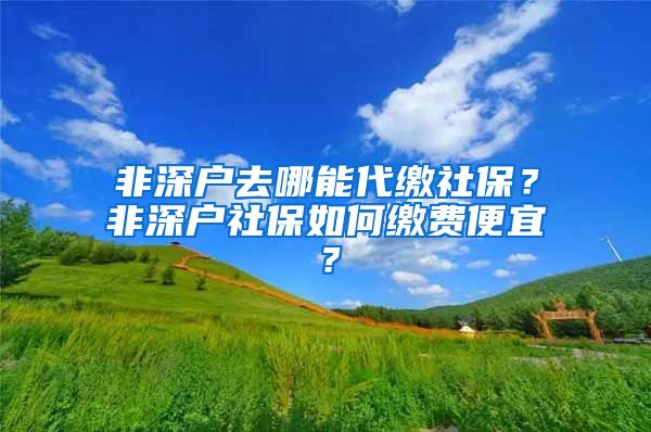 非深户去哪能代缴社保？非深户社保如何缴费便宜？