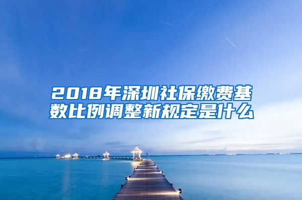 2018年深圳社保缴费基数比例调整新规定是什么