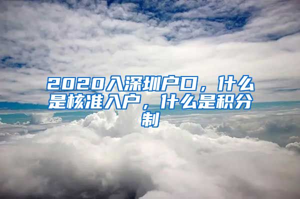 2020入深圳户口，什么是核准入户，什么是积分制