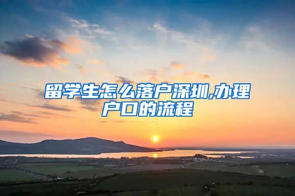 留学生怎么落户深圳,办理户口的流程