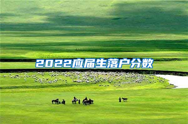 2022应届生落户分数