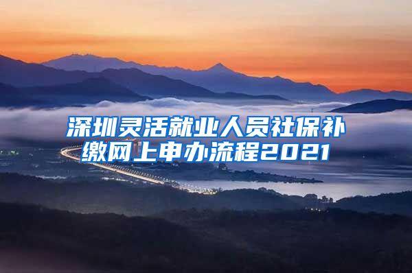 深圳灵活就业人员社保补缴网上申办流程2021