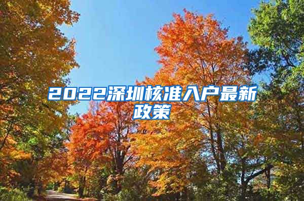 2022深圳核准入户最新政策