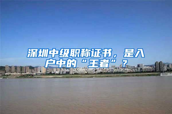 深圳中级职称证书，是入户中的“王者”？