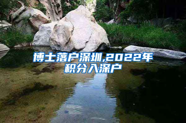 博士落户深圳,2022年积分入深户