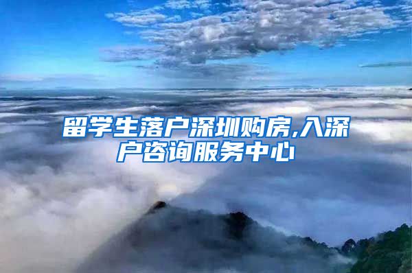 留学生落户深圳购房,入深户咨询服务中心