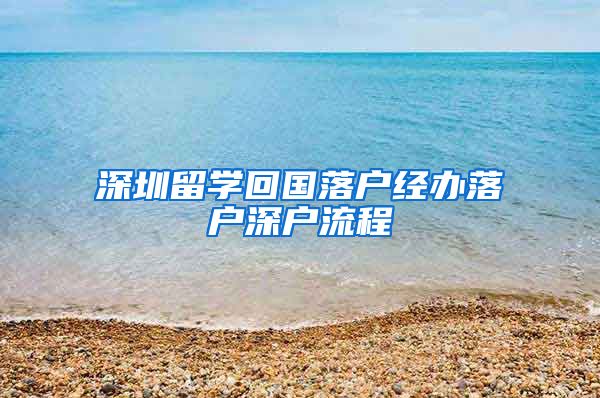 深圳留学回国落户经办落户深户流程