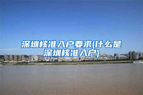 深圳核准入户要求(什么是深圳核准入户)