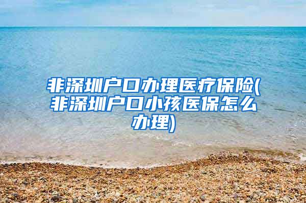 非深圳户口办理医疗保险(非深圳户口小孩医保怎么办理)