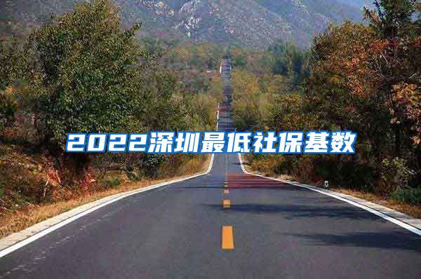 2022深圳最低社保基数