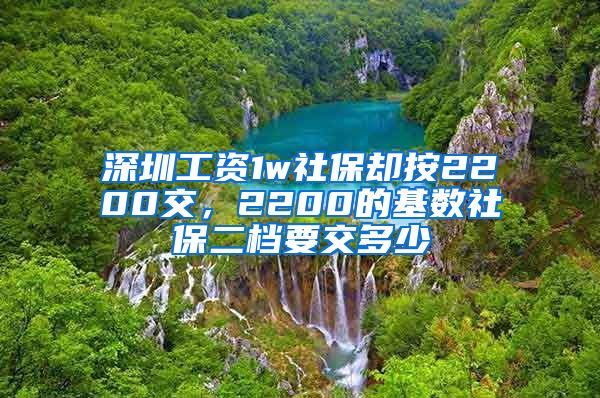 深圳工资1w社保却按2200交，2200的基数社保二档要交多少