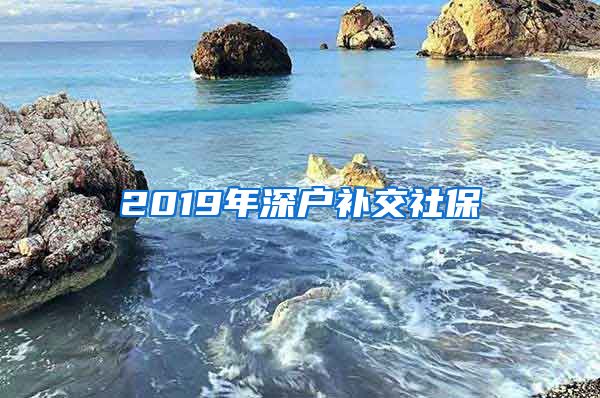 2019年深户补交社保