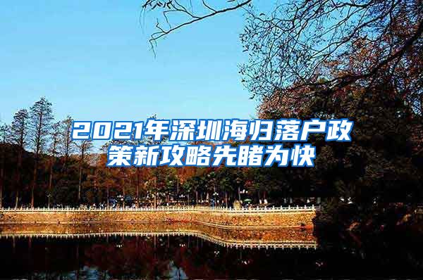 2021年深圳海归落户政策新攻略先睹为快