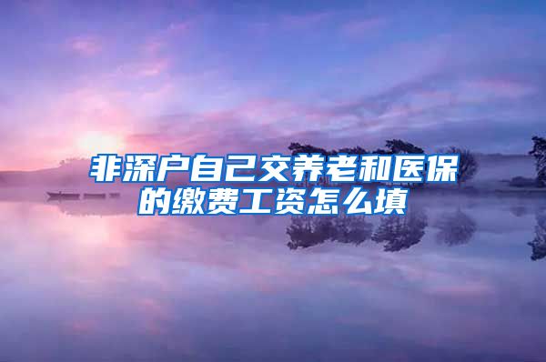 非深户自己交养老和医保的缴费工资怎么填