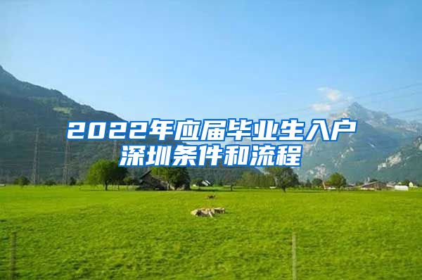 2022年应届毕业生入户深圳条件和流程