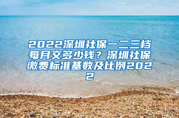 2022深圳社保一二三档每月交多少钱？深圳社保缴费标准基数及比例2022