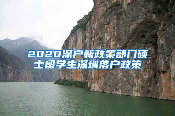 2020深户新政策部门硕士留学生深圳落户政策