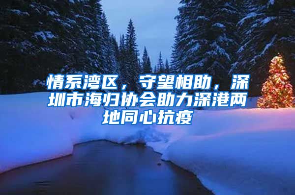 情系湾区，守望相助，深圳市海归协会助力深港两地同心抗疫