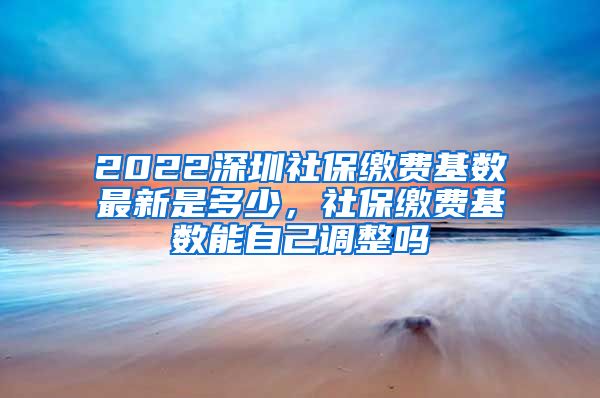 2022深圳社保缴费基数最新是多少，社保缴费基数能自己调整吗
