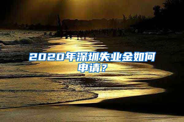 2020年深圳失业金如何申请？