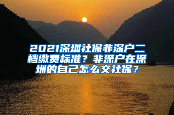 2021深圳社保非深户二档缴费标准？非深户在深圳的自己怎么交社保？