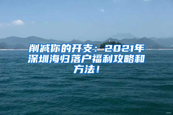 削减你的开支：2021年深圳海归落户福利攻略和方法！