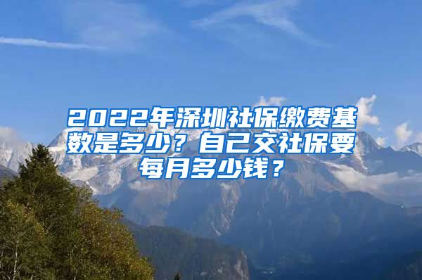 2022年深圳社保缴费基数是多少？自己交社保要每月多少钱？