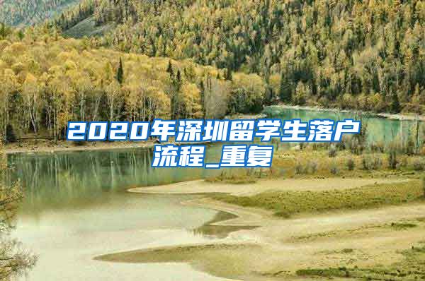 2020年深圳留学生落户流程_重复