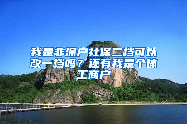 我是非深户社保二档可以改一档吗？还有我是个体工商户