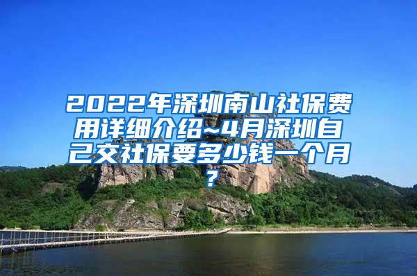 2022年深圳南山社保费用详细介绍~4月深圳自己交社保要多少钱一个月？