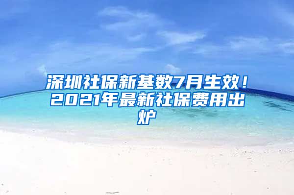 深圳社保新基数7月生效！2021年最新社保费用出炉