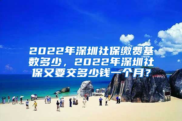 2022年深圳社保缴费基数多少，2022年深圳社保又要交多少钱一个月？