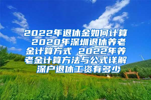 2022年退休金如何计算 2020年深圳退休养老金计算方式 2022年养老金计算方法与公式详解 深户退休工资有多少