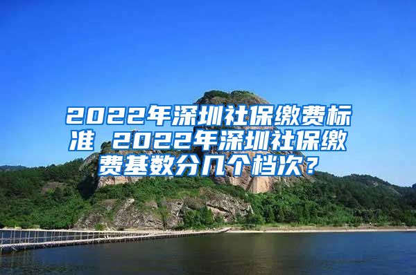 2022年深圳社保缴费标准 2022年深圳社保缴费基数分几个档次？