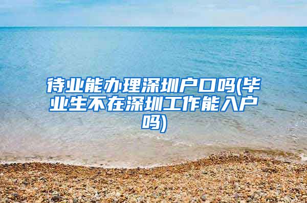 待业能办理深圳户口吗(毕业生不在深圳工作能入户吗)