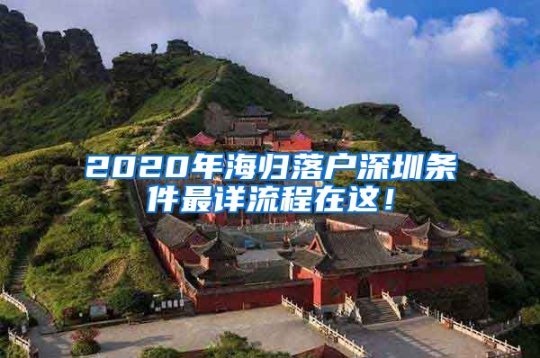 2020年海归落户深圳条件最详流程在这！