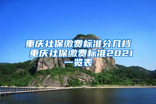 重庆社保缴费标准分几档 重庆社保缴费标准2021一览表