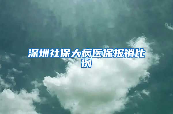 深圳社保大病医保报销比例