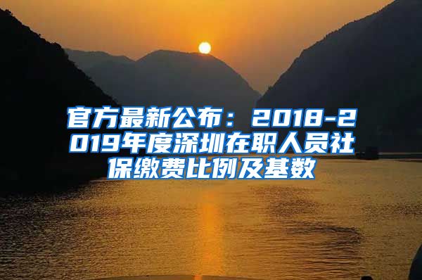 官方最新公布：2018-2019年度深圳在职人员社保缴费比例及基数