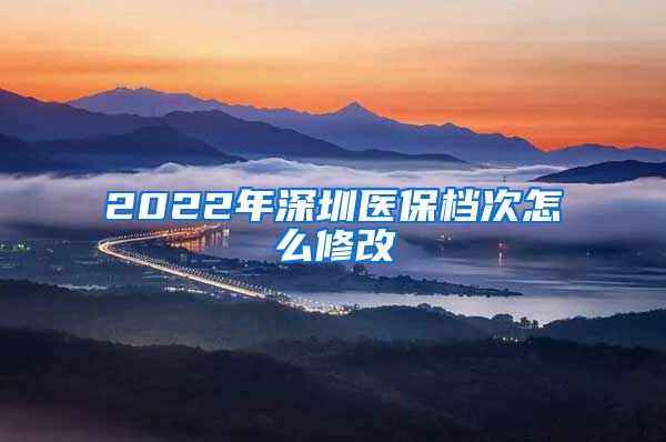 2022年深圳医保档次怎么修改