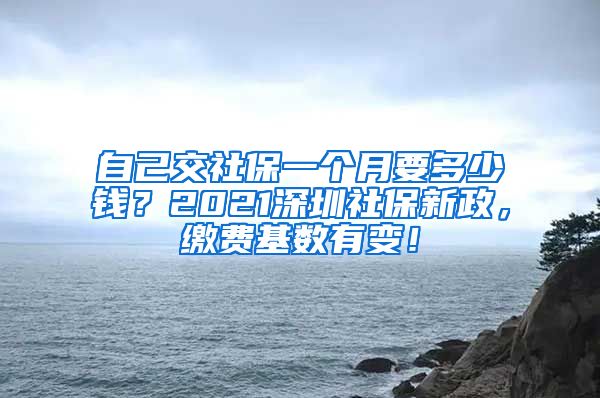 自己交社保一个月要多少钱？2021深圳社保新政，缴费基数有变！