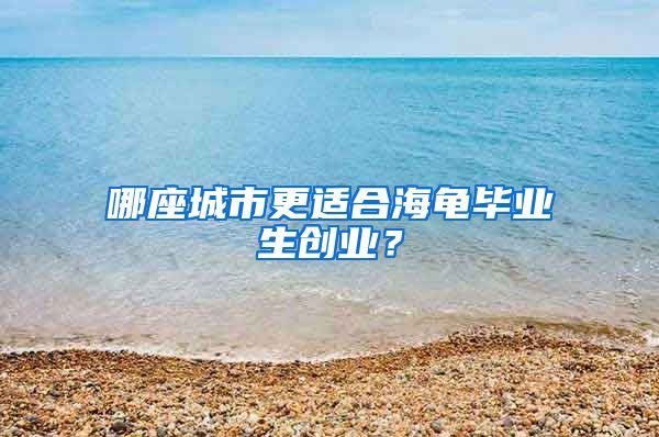 哪座城市更适合海龟毕业生创业？