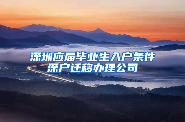 深圳应届毕业生入户条件深户迁移办理公司