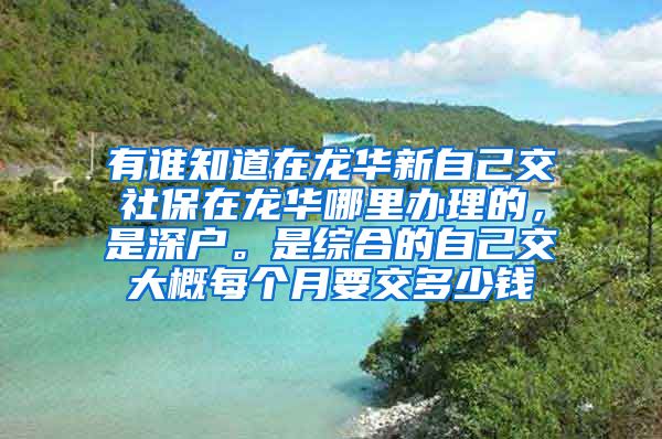 有谁知道在龙华新自己交社保在龙华哪里办理的，是深户。是综合的自己交大概每个月要交多少钱