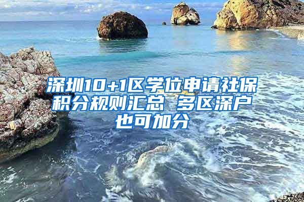 深圳10+1区学位申请社保积分规则汇总 多区深户也可加分