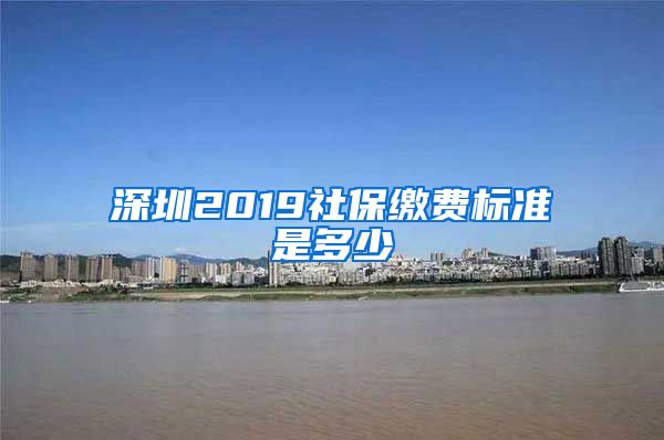 深圳2019社保缴费标准是多少