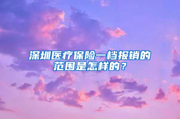 深圳医疗保险一档报销的范围是怎样的？